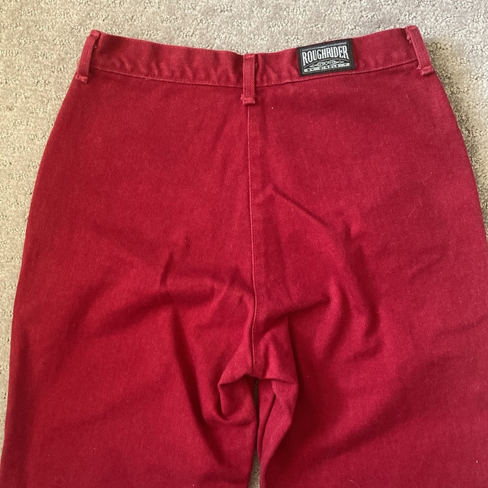 Vintage ROUGHRIDER by Circle T red denim jeans, 9/10. - Picture 6 of 9